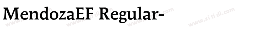MendozaEF Regular字体转换